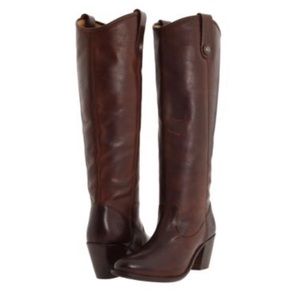 Frye Jackie Button Rugged Leather Riding Boot Sz. 6